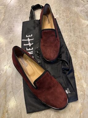 Ballerette Loafer in Burgundy Suede Size 38